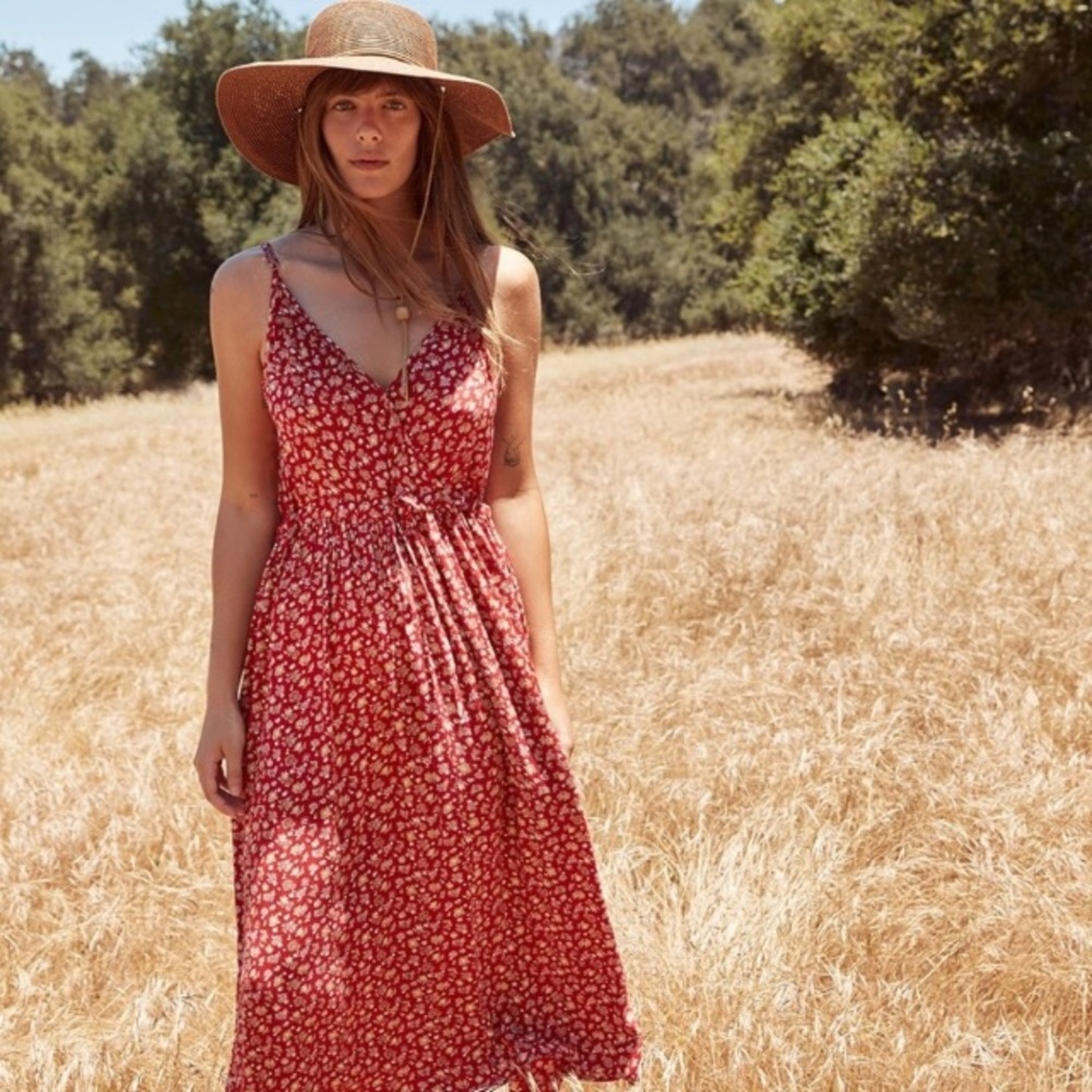 Christy Dawn Lincoln Dress In Carmine Calico XL